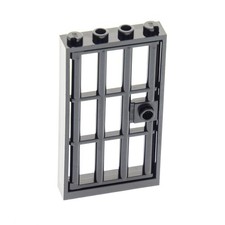 1x Lego Door Frame 1x4x6 Black