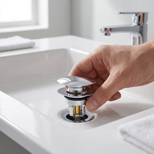 Press and spring - press-and-spring, sink