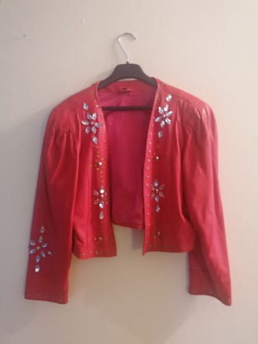 Trachtenjacke napa leder rot - trachtenjacke,