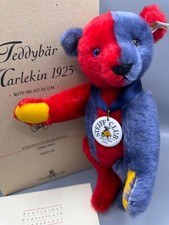 Steiff Club Edition Harlekin Bär 2000 rot blau 420214 35cm rot blau TOP