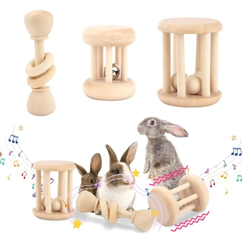 Kaninchen spielzeug holz 3er - kaninchen,