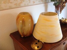 Art Deco Tischlampe / Lampenfuss, WMF Glas,  gut erhalten.