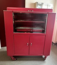 BAR Art Deco Vintage Sideboard Metall Baisch Design Arztschrank in Pink