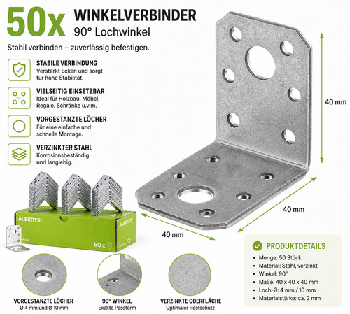 Alberts 50x winkelverbinder - alberts,