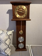 Wanduhr Weimar Quartz DDR Holz Wetterstation