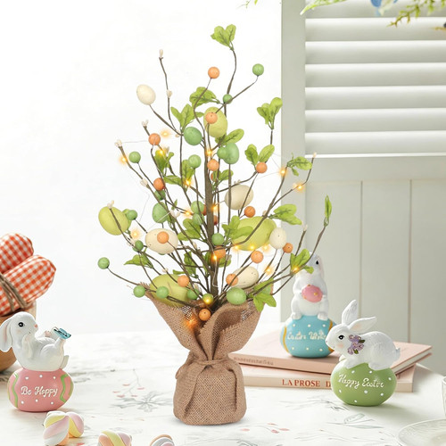 Osterdeko baum mit licht - mit,