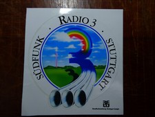 Radio 3 Südfunk Stuttgart Aufkleber Ø 11cm Rundfunkwerbung Stuttgart GmbH