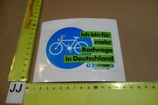 Alter Aufkleber Fahrrad Bike MEHR RADWEGE IN DEUTSCHLAND STAIGER