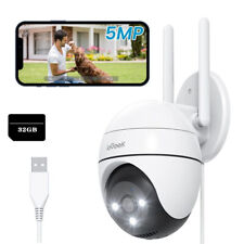 5MP Überwachungskamera Außen PTZ-WiFi-Dome-Kamera mit Farb-Nachtsicht+32 G Karte