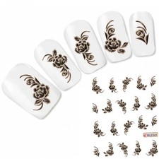 Nagel Sticker Tattoo Schwarz