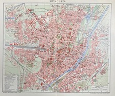 antiker historischer Stadtplan
