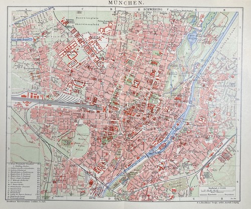 Antiker historischer stadtplan - antiker,