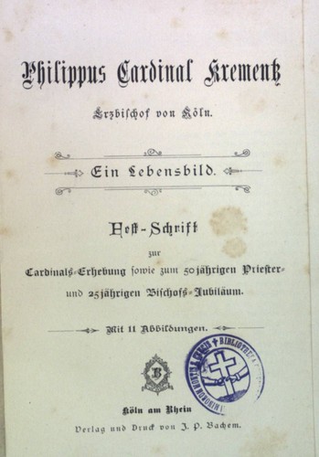 Philippus cardinal krementz - philippus,