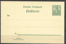 DR 1900 Ganzsachenpostk. P 50 I  - 5 Pf.grün Germania, ungebraucht