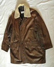 Braune Lederjacke mit abnehmbarem Fellkragen Karl Lagerfeld Paris