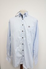 Claudio Campione Herren Hemd Langarm Modern Fit Blau Gr.L Neu 