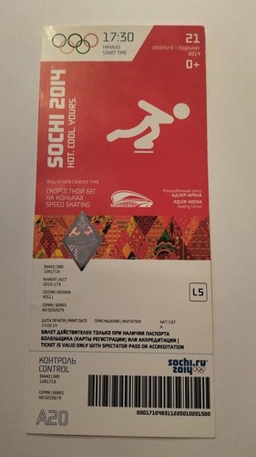 Used ticket winter olympics - used,