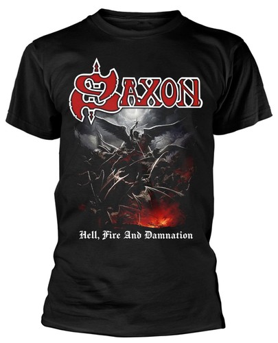 Shirt saxon hell fire and - saxon,