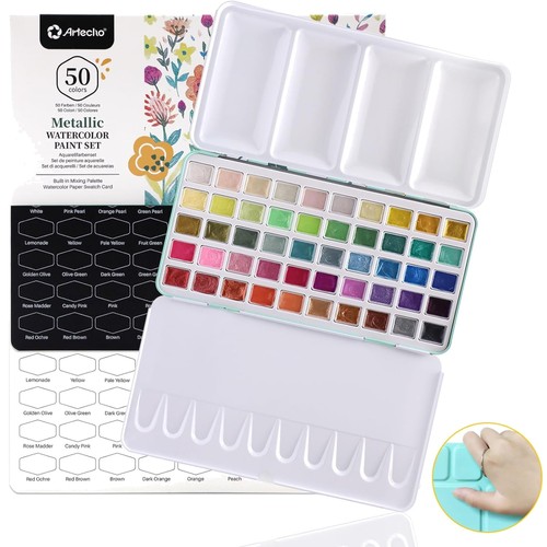 Aquarellfarben set metallic - set,