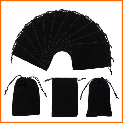 Schwarze samtbeutel 15x10 - schwarze, cm