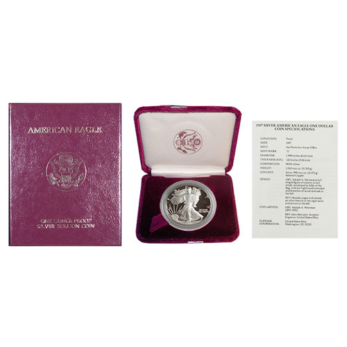 1987 oz proof - $1, 1-oz