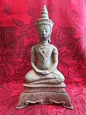 Buddha-Skulptur, Bronze,mit