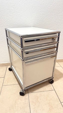 USM Haller Rollcontainer weiß chrom 3 fach 3 Schubladen Guter Zustand mit Rollen