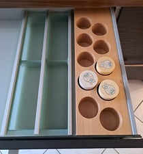 Besteckeinsatz Ninka/Leicht ,mit Gewürzdosenhalter-Set, 45er Schrank -RESTPOSTEN