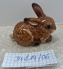 Goebel Porzellanfigur Hase braun 34814-06, Länge  9cm, Höhe 6,5cm │ Sehr schön!