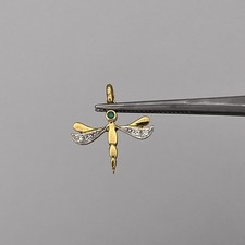 18k Gelbgold Smaragd und