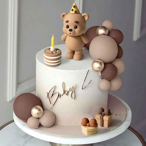 Teddybär tortendeko taufe - tortendeko,