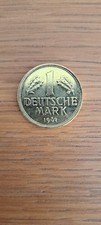 1 DM Deutsche Mark 24 Karat vergoldet Jahrgang 1962