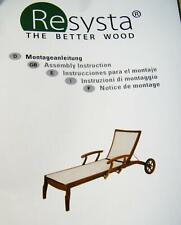 MBM 73.00.0024  SonnenLiege Gartenliege Panthera Resysta Teak Tex Gartenmöbel K3