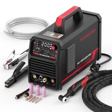 200A AC/DC Alu-WIG Schweißgerät, LED-Display, Inverter, 230V, TIG/ARC