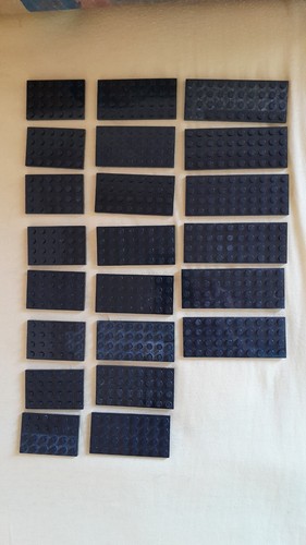 Lego platten schwarz 4er reihe - lego,