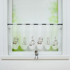 Scheibengardinen Küche Gardinen Weiß Landhausstil Bistrogardine Voile Kurzstores