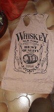 Shirt T-Shirt Top Basic S braun  Crazy Age Druck Whiskey Faß