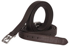 Equinate Steigbügelriemen Competition - braun - schwarz Nyloneinlage Soft Leder