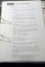 Service spare parts list for