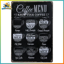 Retro Blechschild Kaffee Bar