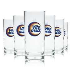 6x Vitamalz Bier Glas 0,2l