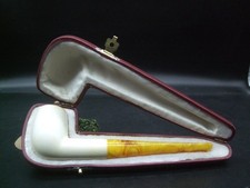 Meerschaumpfeife im Etui, beraucht, gebraucht