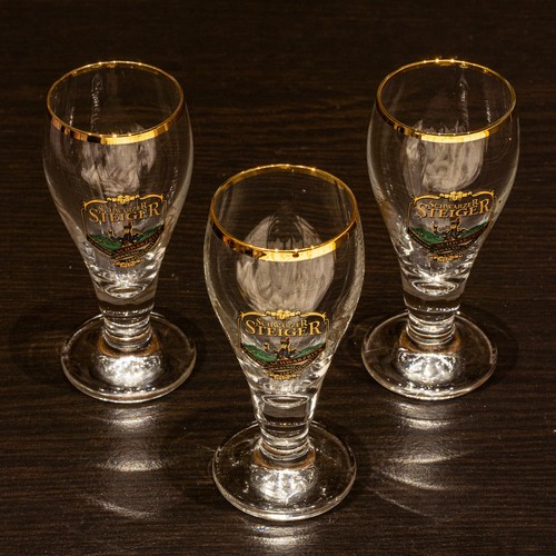 Schnappsglas schwarzer steiger - schnappsglas,
