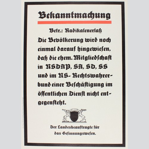 Klaus staeck bekanntmachung - klaus,