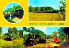 775-Ansichtskarte Cottbus Pioniereisenbahn Brigadelok Lausitz Spree Sachsen DDR