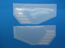 Hercules Seitendeckel Design Sticker Schriftzug Dekor Aufkleber WEISS