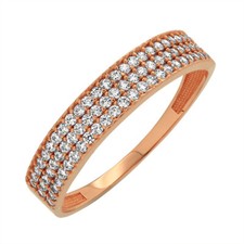 Goldring mit zirkonia aus - zirkonia,