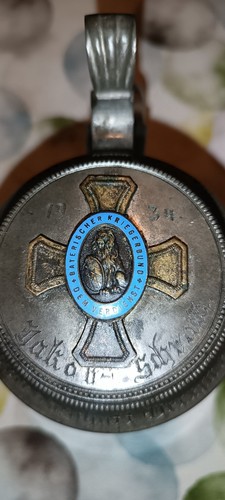 Zinndeckel glaskrug mit - zinndeckel,