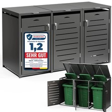 Mülltonnenbox 3er Mülltonnenverkleidung Mülltonnenhaus Müllbox Abfallbehälter️