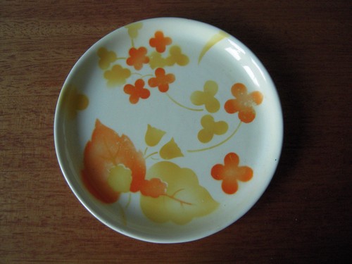 Teller creme muster floral - teller,